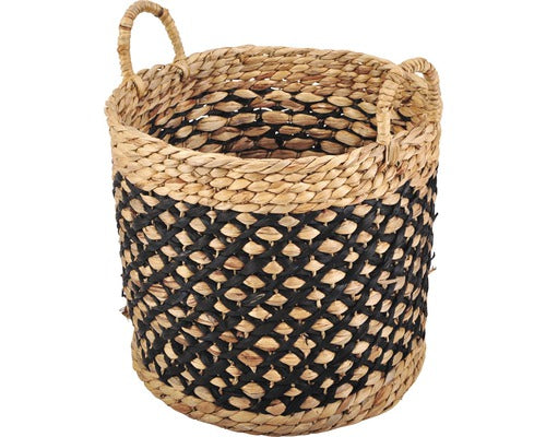 Cos Plante Din Iarba De Mare Ø 40 Cm Natur/negru
