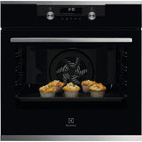 Cuptor incorporabil Electrolux SteamBake KODDP77WX, Electric, Gatire cu Abur, Autocuratare Pirolitica, 72 l, Clasa A+, Negru-Inox