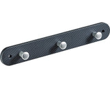 Cuier De Perete Cu 3 Carlige Hettich Budget 280x40x30 Mm, Plastic Imitatie Carbon