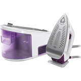 Statie de calcat Braun CareStyle 3 Pro IS3155VI, 2400W, 6,5 bar, abur variabil 125g/min, jet de abur 430g/min, rezervor 2L, talpa EloxalPlus, tehnologie FreeGlide 3D, Alb/Violet