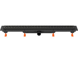 Rigola Dus MCH Harmony Black cu Gratar Inox Negru Mat 650 mm