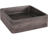 Lavoar patrat, montaj pe blat, dimensiune 40 x 40 cm, fabricat din ciment, culoare antracit