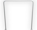 Bara Combi Pentru Perdea de Dus, Aluminiu, 90x90 cm, Ø 25mm, Alb