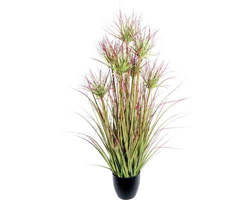 Planta Artificiala Tufa Iarba Cyperus In Ghiveci H 125 Cm Rosu