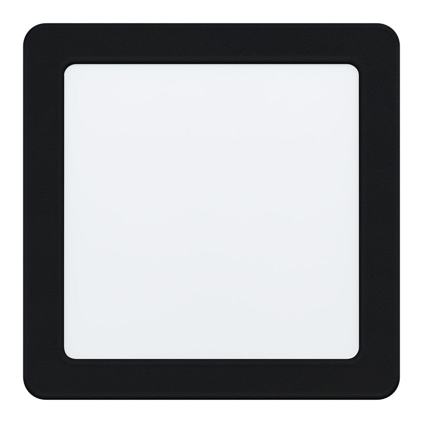 Spot incastrat FUEVA 5, EGLO, LED, 10.5W, 1350 lm, lumina neutra, otel, negru, plastic, alb, 16.6 x 16.6 x 2.6 cm, A+