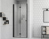 Usa Dus Pentru Nisa Plianta Form&style Modena 90x195 Cm Profil Negru Mat Sticla Transparenta