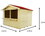 Casuta Pentru Targuri Habrita Sylva Cu Podea Lemn 300x240 Cm