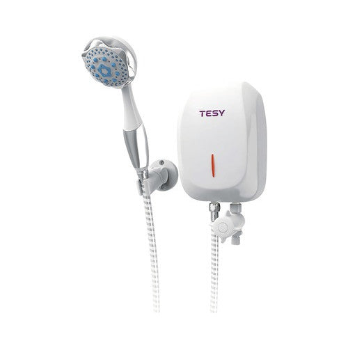 Instant electric Tesy 5 kW pentru baie, 2,9 l/min, CEE A, para si furtun de dus incluse