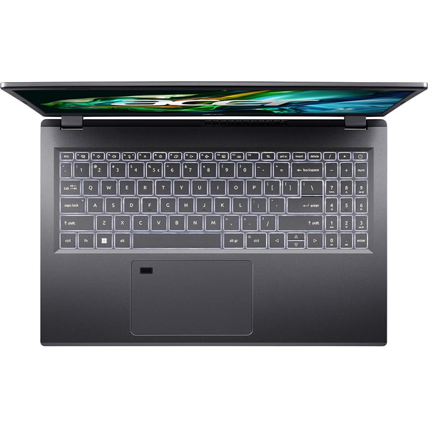 Laptop ACER Aspire 5 A515-58M-77K8, Intel Core i7-1355U pana la 5GHz, 15.6" Full HD, 16GB, SSD 512GB, Intel Iris Xe Graphics, Free Dos, Gri