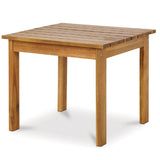Masuta de gradina LikeSmart, lemn, culoare maro, 47 x 47 x 40 cm