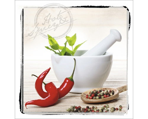 Tablou Sticla Hot And Spicy Iii 30x30 Cm