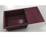 Chiuveta Bucatarie Granixit Cu O Cuva Fat Avangard 229 90x49 Cm, Cu Picurator, Reversibila, Bordo