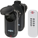 Set 2 prize Brennenstuhl Comfort-Line RC CE1 0201, cu telecomanda, 1000W, IP44, Negru