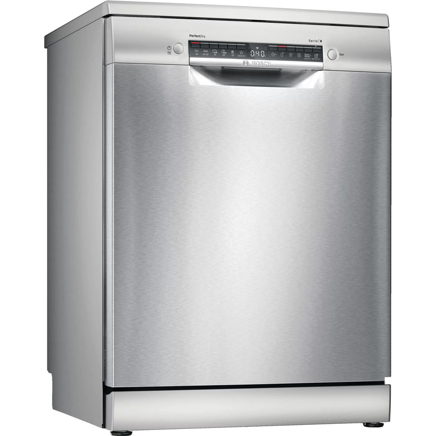 Masina de spalat vase Bosch SMS6TCI00E, 14 seturi, 6 programe, Clasa A, Home Connect, Tab-count, ExtraDry, Zeolith, Silence Plus, 60 cm, Inox anti-amprenta