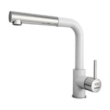 Baterie bucatarie monocomanda cu dus extractibil Impact, cartus cu disc ceramic 40 mm, aerator M24, Fatgranit gri deschis