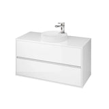 Mobilier suspendat, Cersanit, Crea, pentru lavoar pe blat, 100 cm, alb mat
