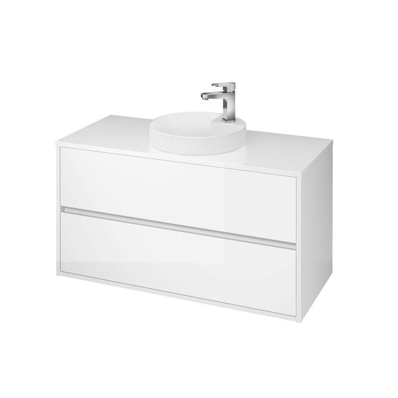 Mobilier suspendat, Cersanit, Crea, pentru lavoar pe blat, 100 cm, alb mat