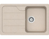 Chiuveta Bucatarie Cu O Cuva Schock Formhaus D-100s 78x50 Cm, Cu Picurator, Reversibila, Cristalite Sabbia