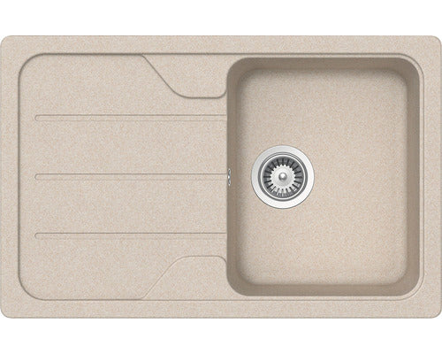 Chiuveta Bucatarie Cu O Cuva Schock Formhaus D-100s 78x50 Cm, Cu Picurator, Reversibila, Cristalite Sabbia