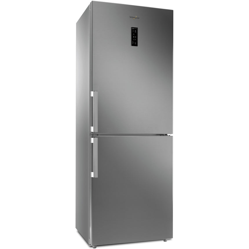 Combina frigorifica Whirlpool WB70E972X, 444 l, Total No Frost, 6th Sense, Active 0, Clasa E, H 195.5 cm, Inox anti-amprenta