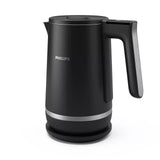 Fierbator cu perete dublu Philips HD9396/90 seria 5000, Capacitate de 1,7 l, Otel inoxidabil, 6 setari de temperatura, Baza la 360 de grade, Protectie impotriva incalzirii in gol, Afisaj de precizie pentru temperatura, Functie de pastrare cald, Negru