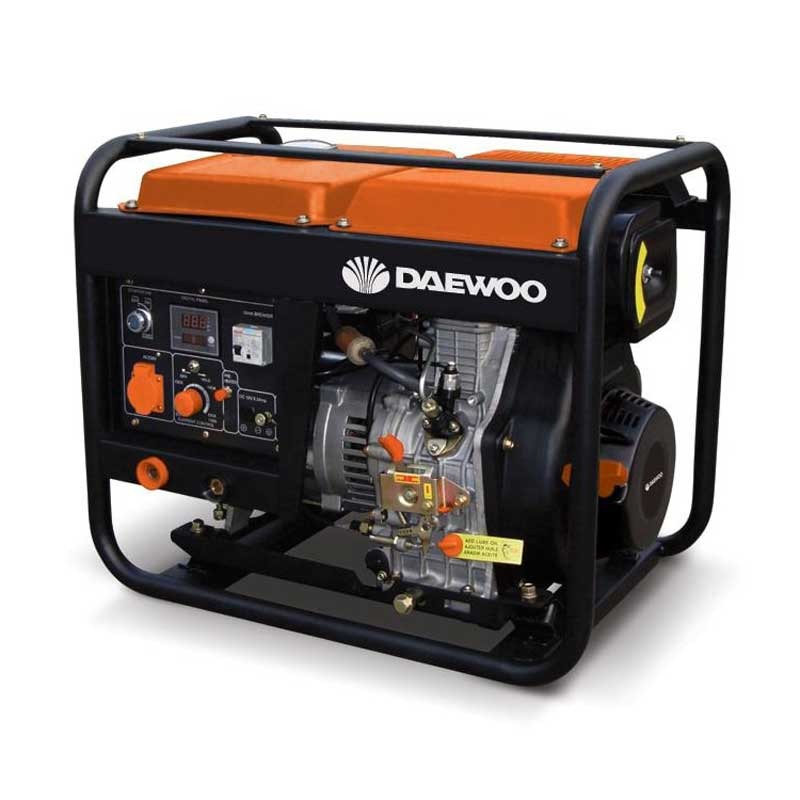 Generator curent electric profesional cu invertor sudura Daewoo GDAW190AC, 15 CP, 2000 W 420 CC, reglaj digital, stabilizator de tensiune (AVR), benzina, 50 h autonomie maxima