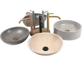 Lavoar Rotund Marba, cu Montaj pe Blat 42 cm, Beton, Gri