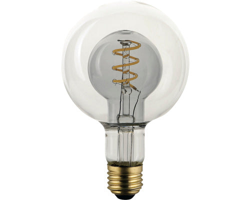 Bec LED Vintage Flair G95, E27, 4W, 270 lm, 2700K Alb Cald, Filament, Glob Clar