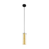 Lustra Pinto Gold EGLO, metal, sticla, transparent si auriu
