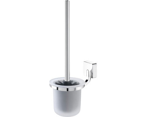 Set perie WC Tiger Impuls crom cu montaj pe perete