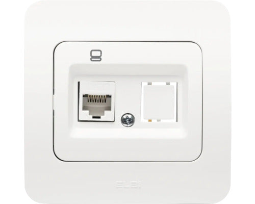 Priza Date Rj45 Utp Simpla Jazz Cat6e, Alb Mat