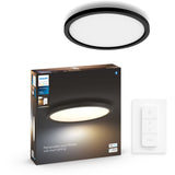Panou LED inteligent Philips Hue Aurelle RD, Bluetooth, 21W, 2450lm, lumina alba (2200-6500K), 39.5x39.5cm, Negru