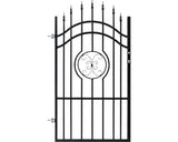 Poarta Pietonala Polbram Nedeia Otel Galvanizat 180-200x90 Cm Deschidere Stanga Negru