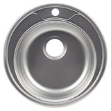 Chiuveta bucatarie inox satinat Doruq 1661 K48 rotunda diametru de 48 cm