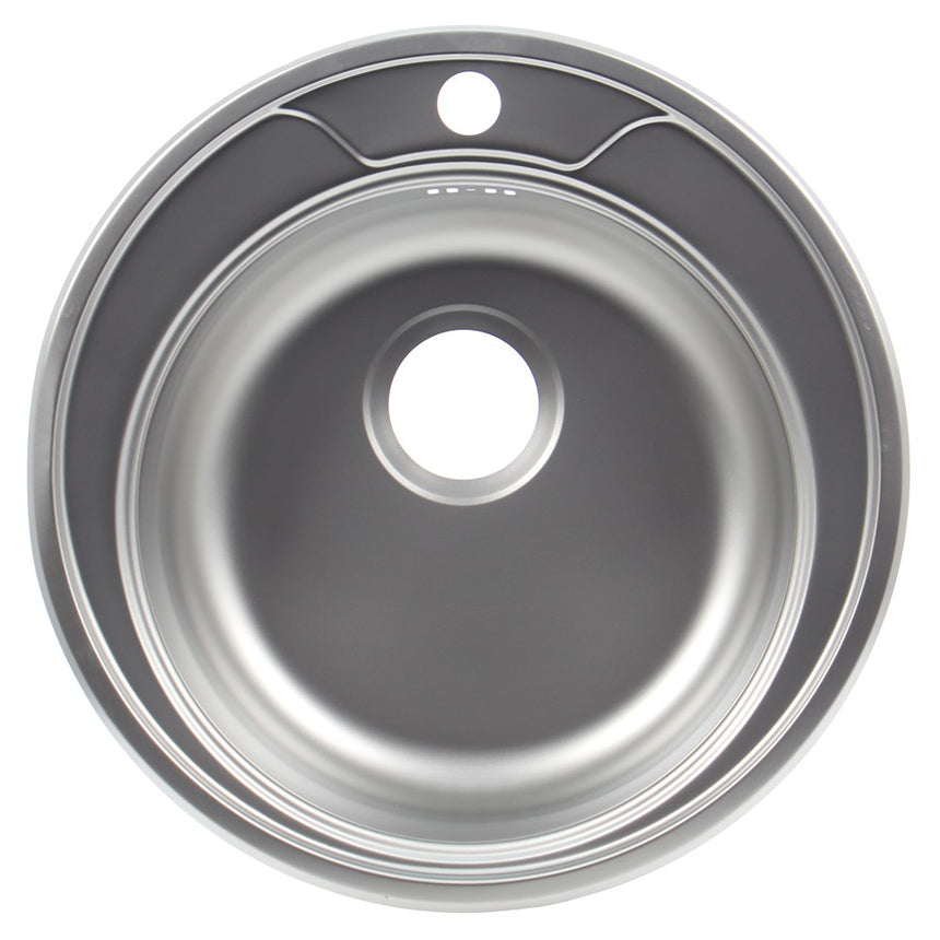 Chiuveta bucatarie inox satinat Doruq 1661 K48 rotunda diametru de 48 cm