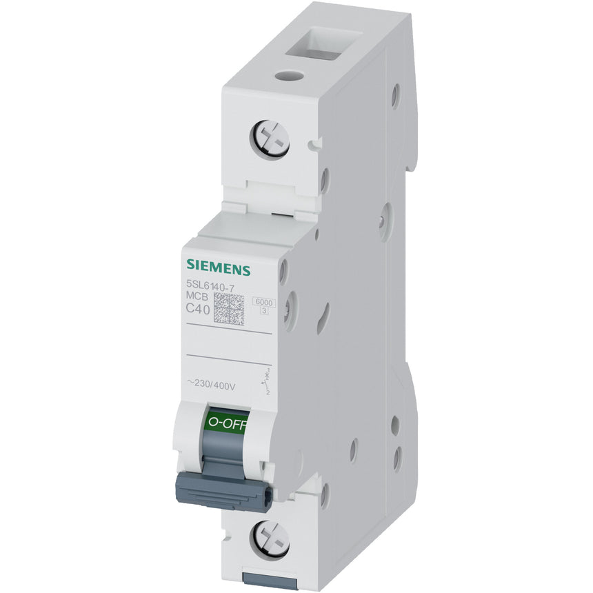 Siguranta electrica automata Siemens 5SL6140-7, latime 1 modul, 6kA, 1P, caracteristica C, 40A