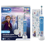 Periuta de dinti electrica Oral-B Vitality Frozen pentru copii, Curatare 2D, 2 programe, 1 capat, 4 stickere incluse, Trusa de calatorie, Albastru