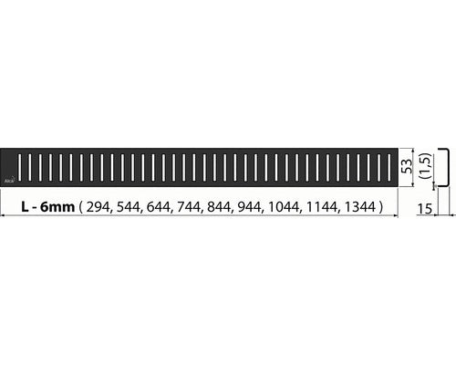 Gratar perforat pentru rigola dus Pure Black 30 cm negru mat