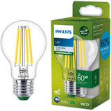 Bec LED Philips A60, E27, 4W (60W), 840 lm, temperatura lumina alba (4000K), clasa energetica A