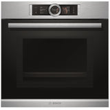 Cuptor incorporabil Bosch HNG6764S1, Electric, Multifunctional, 67 l, 14 Functii, Functie microunde 800 W, Grill, Add Steam, PerfectBake, Autocuratare pirolitica, Convectie 4D, Inel rotativ, Touch control, Display TFT, Inox