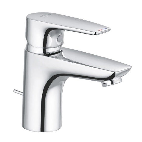 Baterie lavoar Kludi Pure&Solid, 75 DN 15, monocomanda, cartus ceramic, Crom