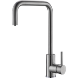 Baterie Alveus Dual, cu un singur maner, 3 cai pentru apa cald, apa rece, filtru de apa, Finisaj inox periat