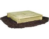Cutie De Nisip Lemn Cu Capac, 120x120x28 Cm, Impregnata In Autoclava