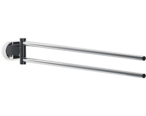 Suport prosop baie Ravak Chrome, cu 2 brate pivotante 42 cm, crom lucios