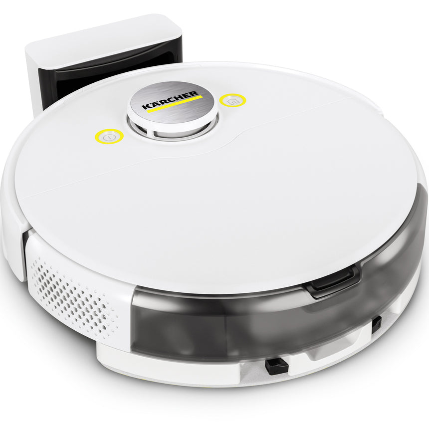 Aspirator robot cu functie de mop Karcher RCV 5, 36 W, navigatie LiDar, 5200 mAh, autonomie 120 min, 5000 Pa, senzor de cadere, camera AI, recipient murdarie 330 ml, recipient apa 240 ml, 1.269-640.0, Alb