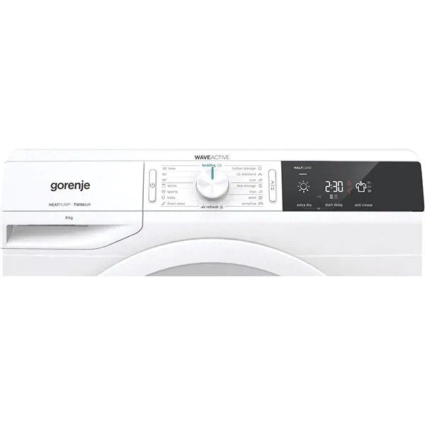 Uscator de rufe GORENJE DE82, Pompa de caldura, 8 kg, 16 programe, Clasa A++, Alb