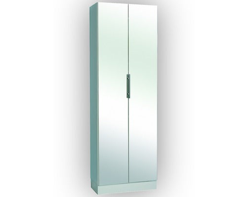 Dulap Baie Inalt cu Oglinda Pelipal Wien, 1 Usa Plianta, MDF, 195,5x65 cm, Alb