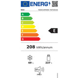 Frigider cu doua usi Beko RDSA310M40SN, 306 l, Clasa E, Cooling Fan, Safety Glass, H 175 cm, Argintiu