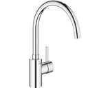 Baterie bucatarie Grohe Eurosmart Cosmopolitan, monocomanda, 1/2", cartus ceramic, limitator debit, pipa pivotanta, Crom