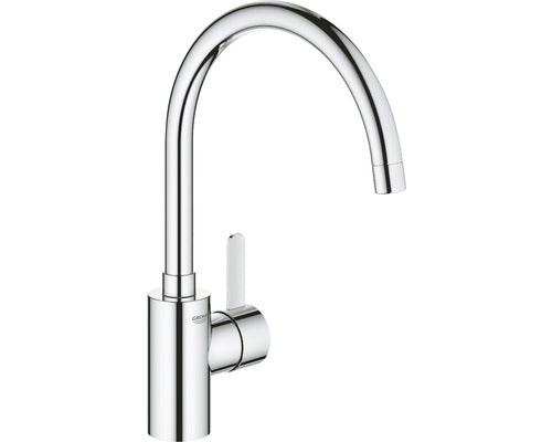Baterie bucatarie Grohe Eurosmart Cosmopolitan, monocomanda, 1/2", cartus ceramic, limitator debit, pipa pivotanta, Crom